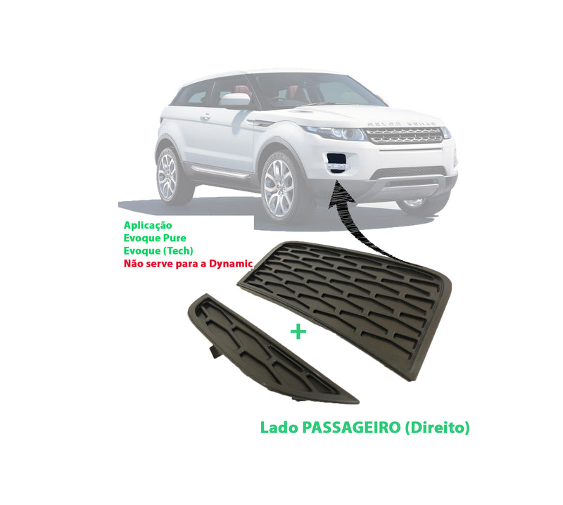 Grade Farol De Neblina Milha Evoque 2012 2013 2014 2015 - Lado Direito do Passageiro